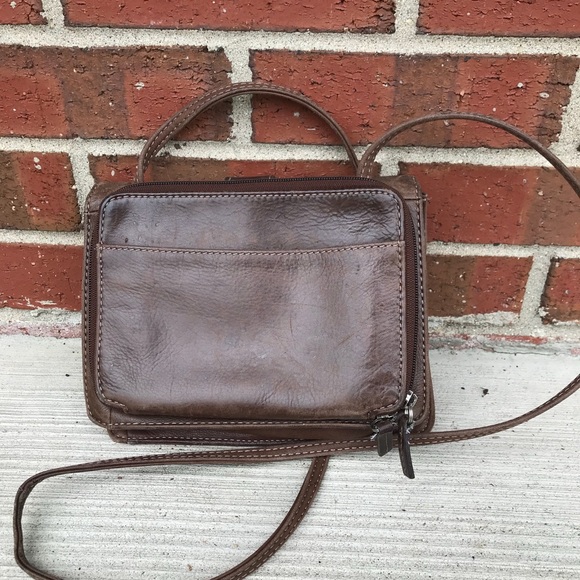 Fossil SL 8762 Brown Leather Crossbody Purse - Picture 3 of 6